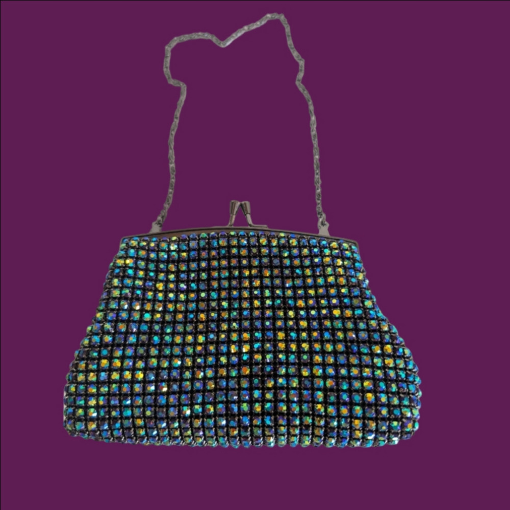 Mini Bag Beaded Iridescent Green Wedding Summer Evening Classic Event Bag
